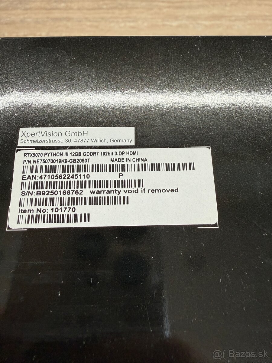 GAINWARD GeForce RTX 5070 Python III 12G - 4
