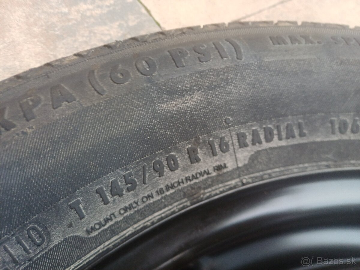 Predám rezervné koleso úzké--Nissan/Dacia/Renault--R16 - 4