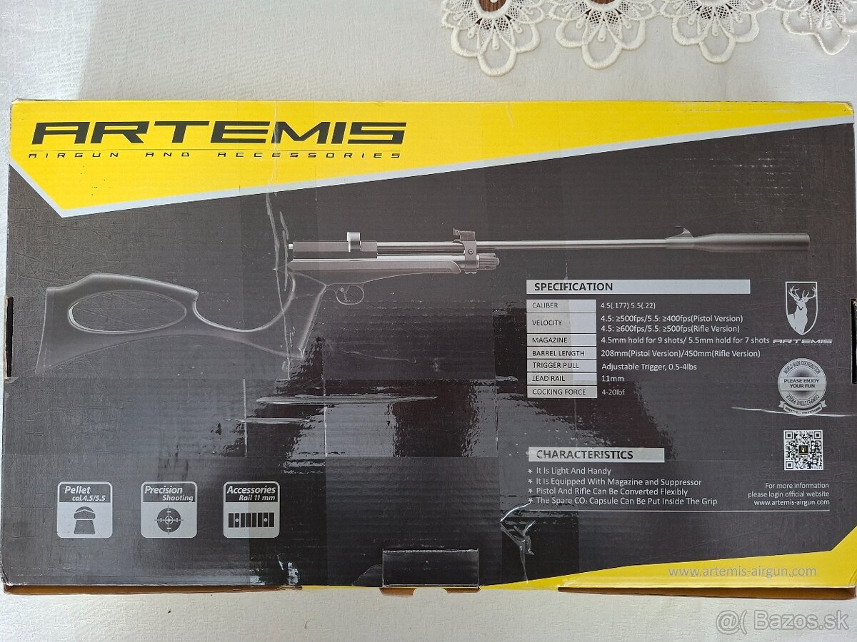 Predám vzduchovú pištoľ ARTEMIS - 4