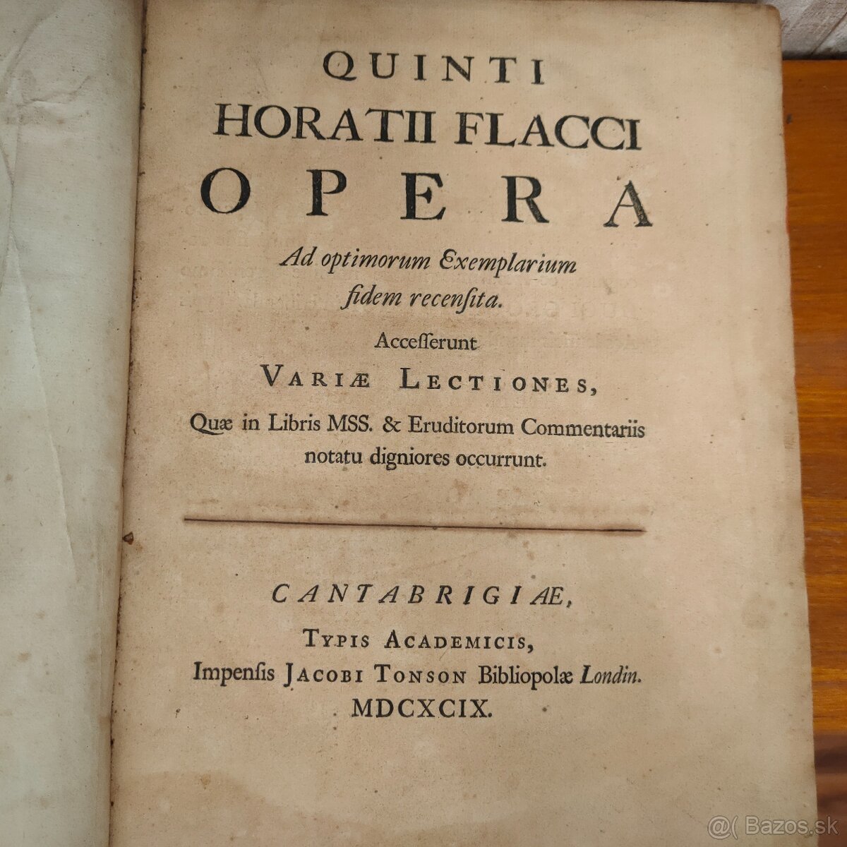 QUINTI HORATII FLACCI OPERA, ROK 1699 - 4