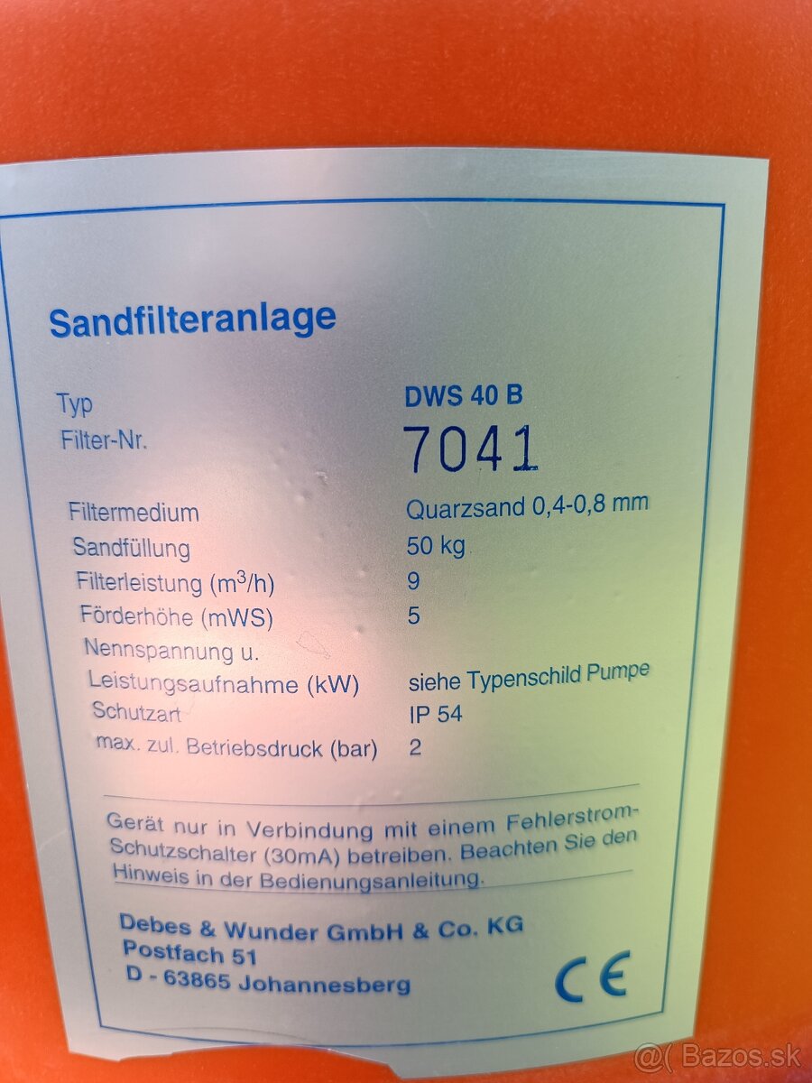 filtračná nádoba DWS 40 B (BETTAR) - 4