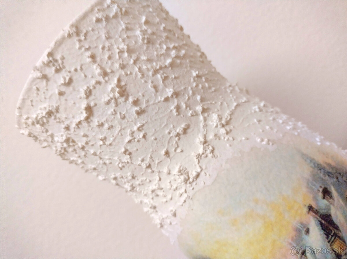 vianočný svietnik, váza decoupage - 4