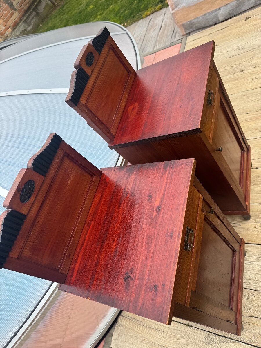 staré nočné stoliky 2ks - 4