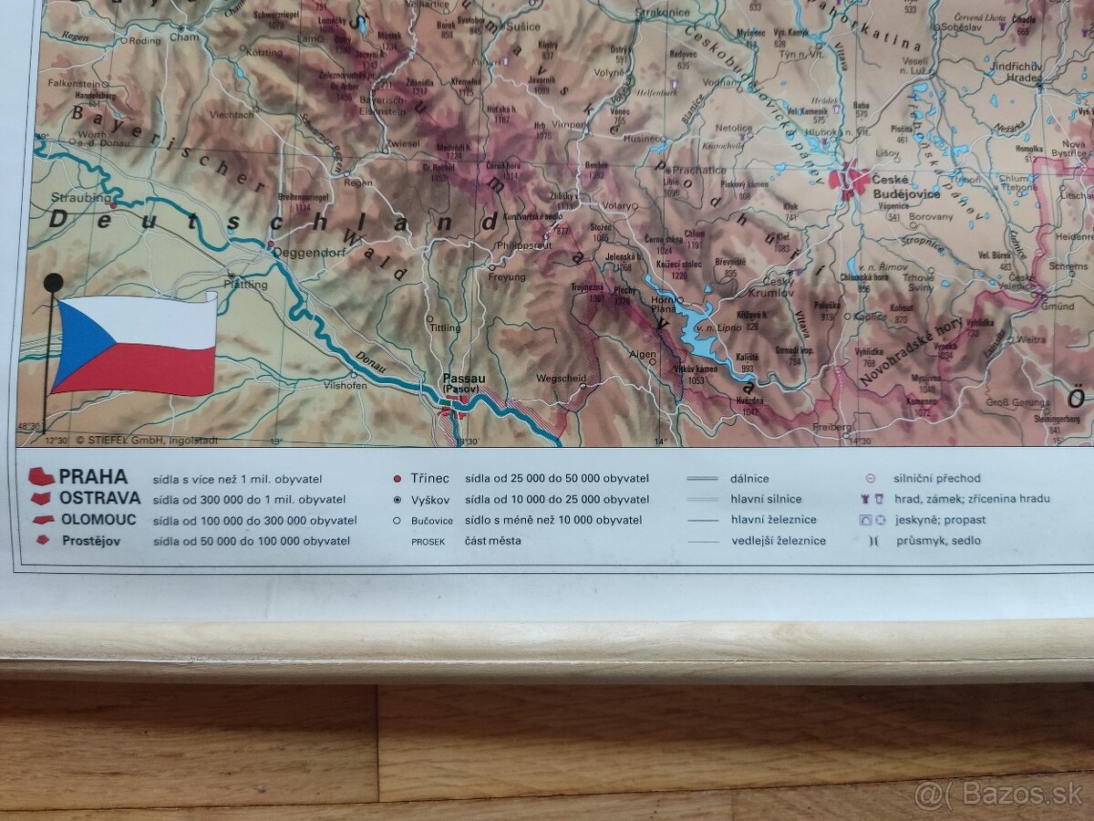 Mapa Českej republiky na stenu - 4