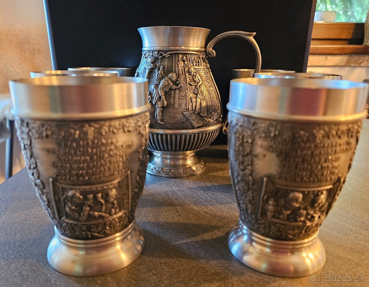 Predám sadu cinovych pohárov s dzbanom - 4