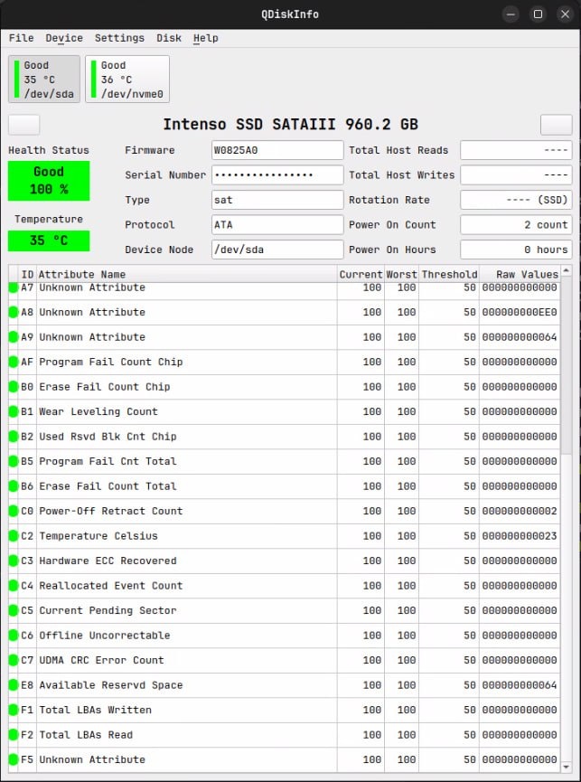 Nový Intenso SSD 960GB 100%, SATA 3
- 4