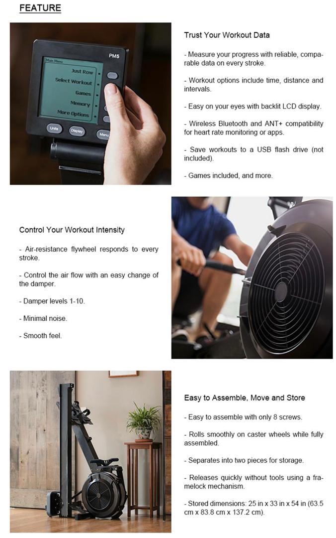 veslovaci trenazer (air rower) - 4