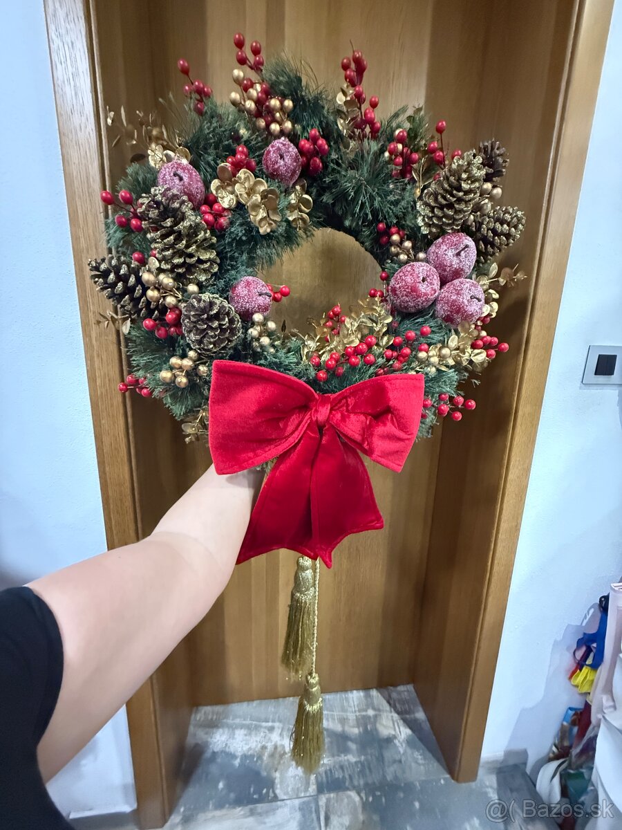 Vianočný veniec na dvere 60cm - 4