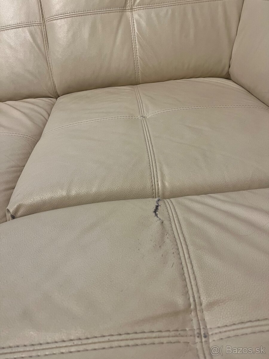 Biely Kožený gauč - 4