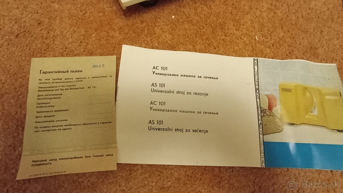 Starý elektrický krájač AS 101 - 4