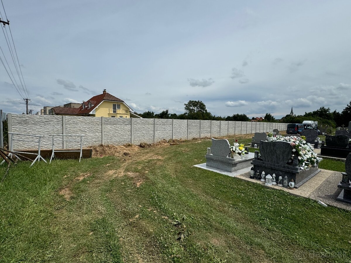 Slovenské betónové ploty aj s montážou len 83€/BM- MI - 4