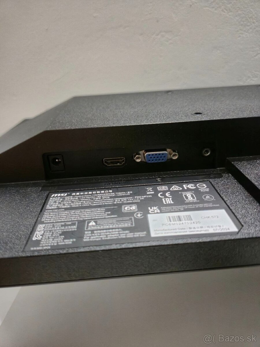 Predám monitor MSI PRO MP225 21,5" - 4