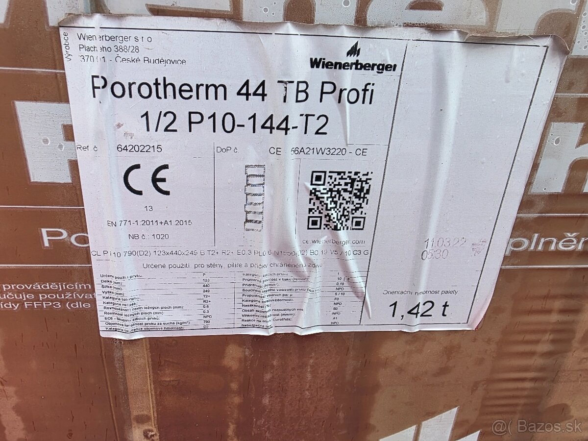 Tehly Porotherm t44 profi - 4