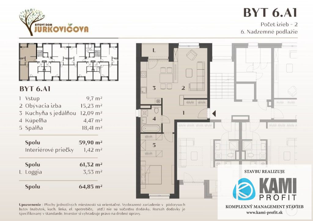 Jurkovičova Nitra – 2i byt s balkónom v Nitre - 4