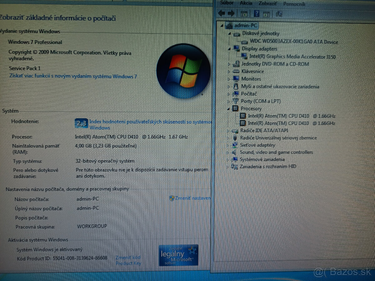 PC HP - Intel Atom - 4