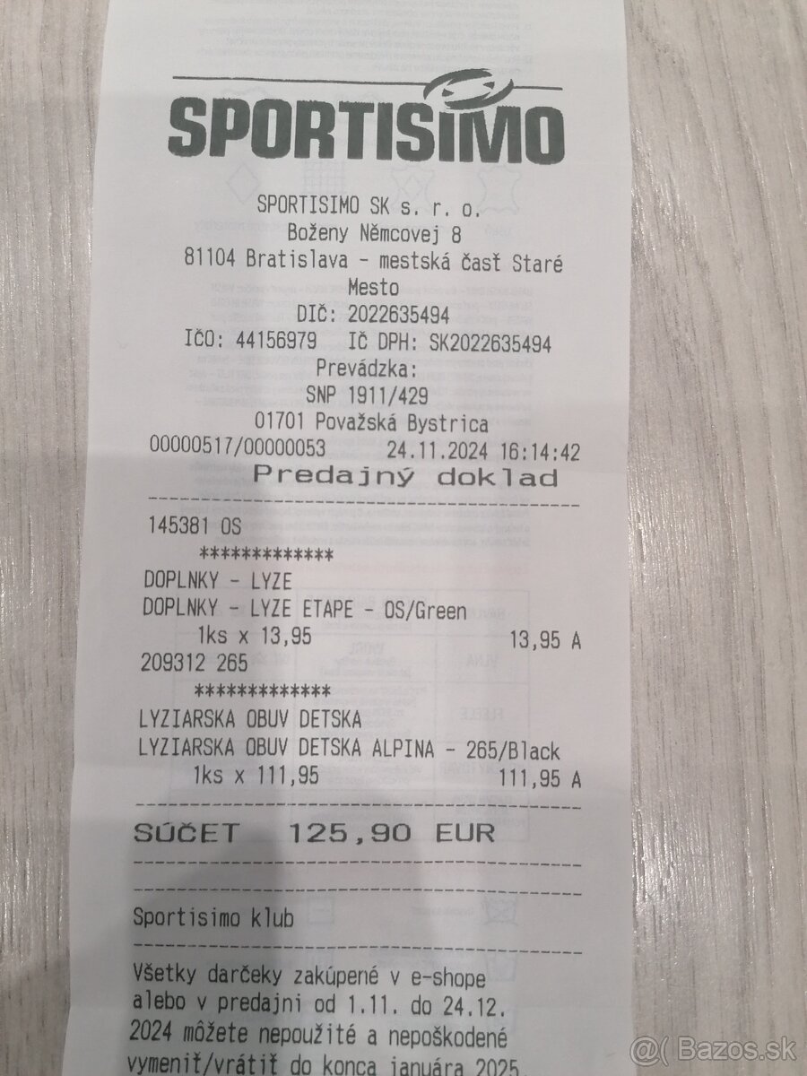 Detske lyžiarky vel. 41/265mm - 4