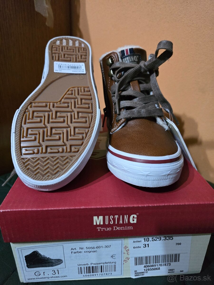 Predám detské zateplené topanky Mustang - 4