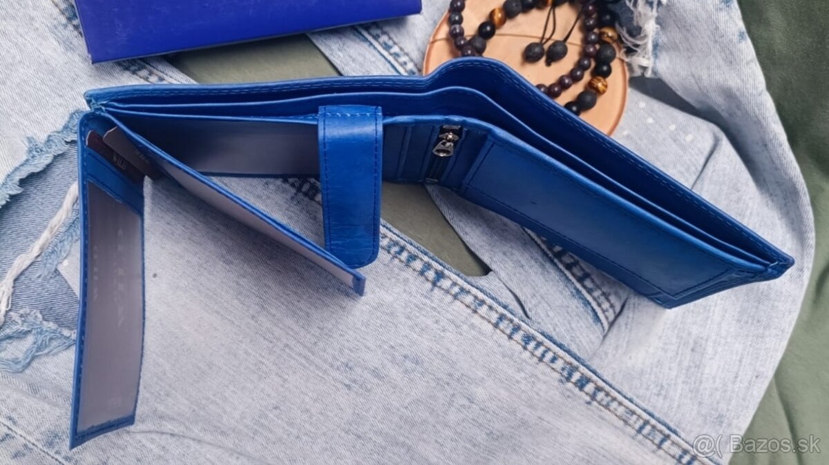 Pánska modrá peňaženka - 4