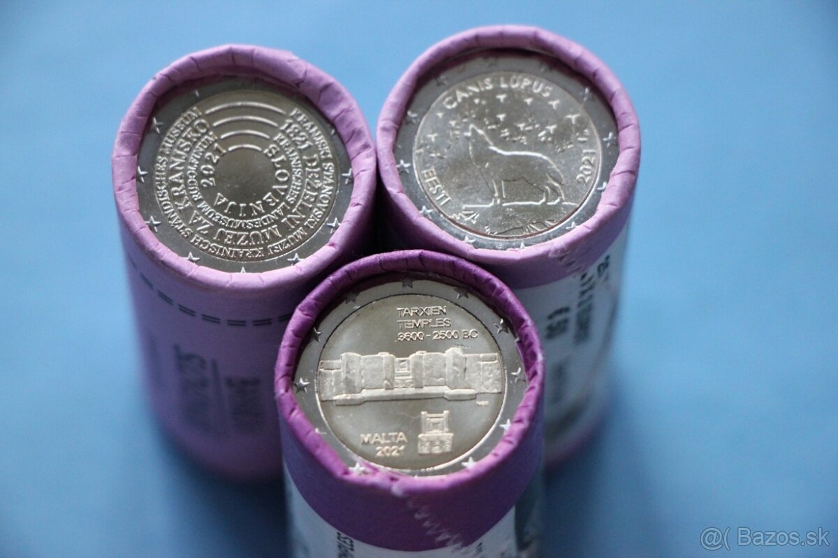 euromince - rolky Malta Grécko Litva Cyprus - 4