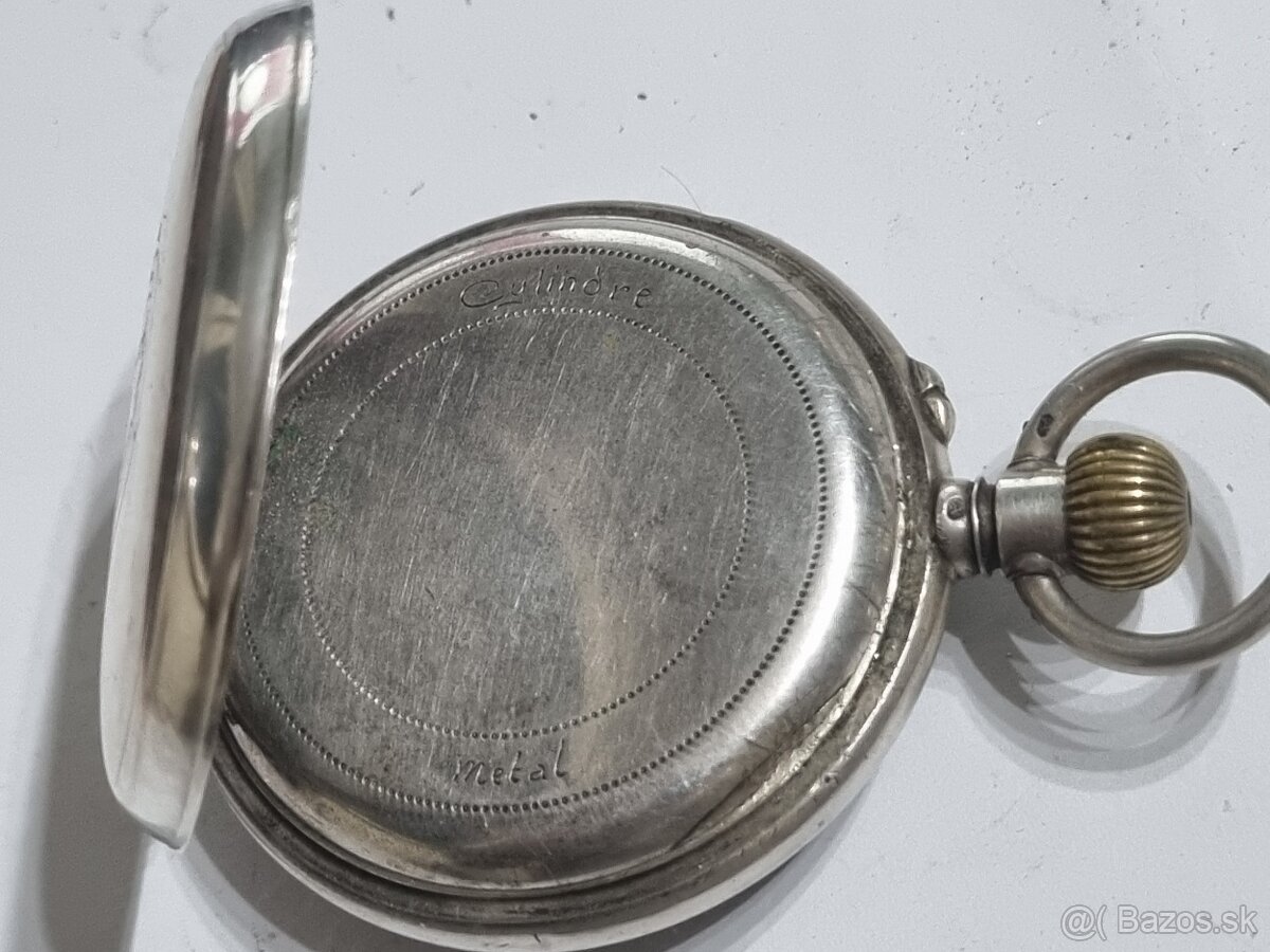 Strieborné, vreckové hodinky. - 4