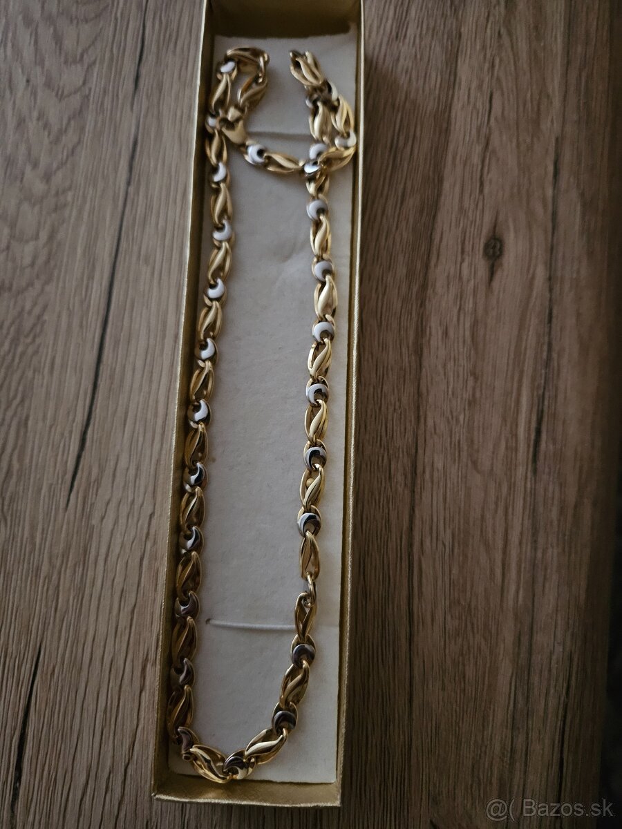 Zlatá retiazka 14 k. 13.3 gr..50cm cc 6 mm hrubá - 4