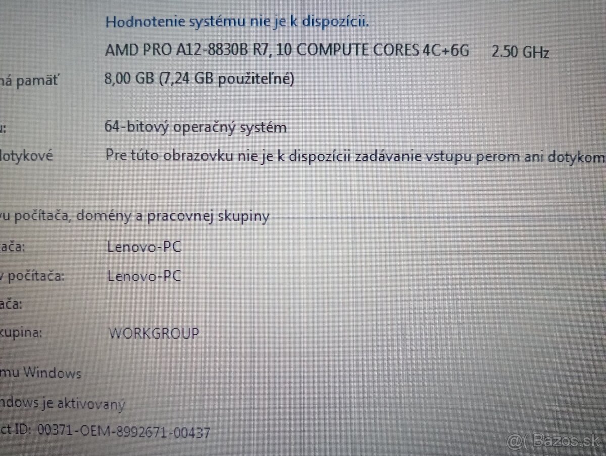 Lenovo Thinkpad A475 , Windows 7 , AMD PRO A12 , 8gb ram - 4