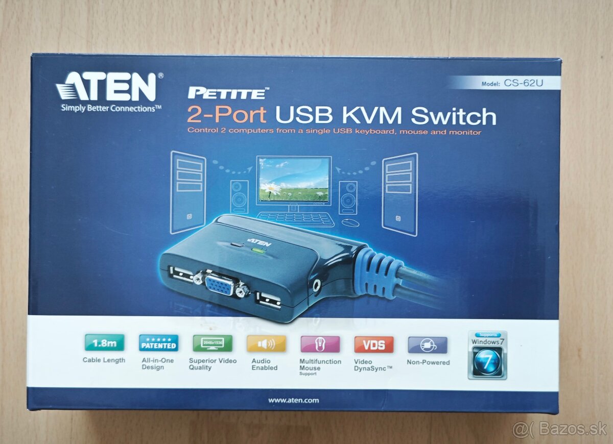 Predám ATEN CS62U 2-Port USB KVM Switch - 4