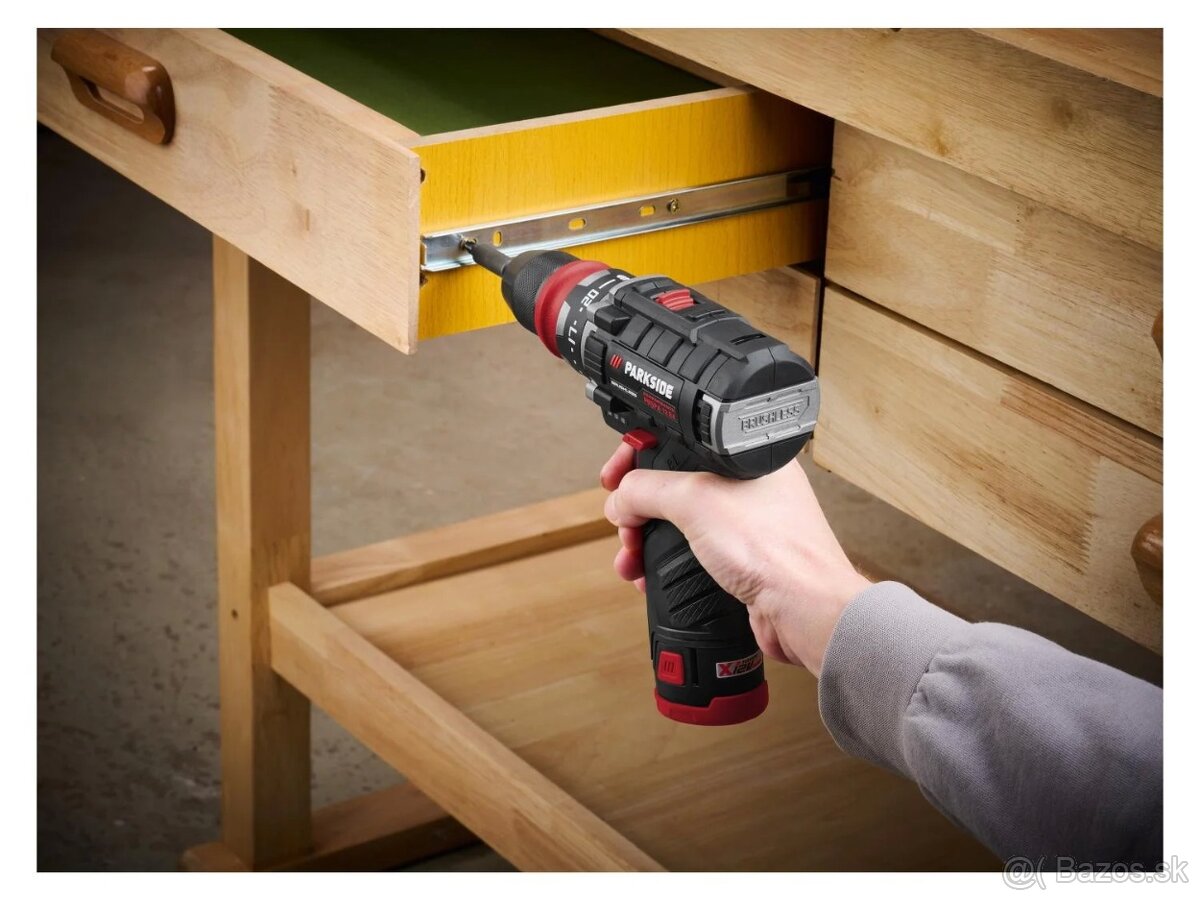 Sada 12V skrutkovač + uťahovák + 2 batérie + nabíjačka - 4