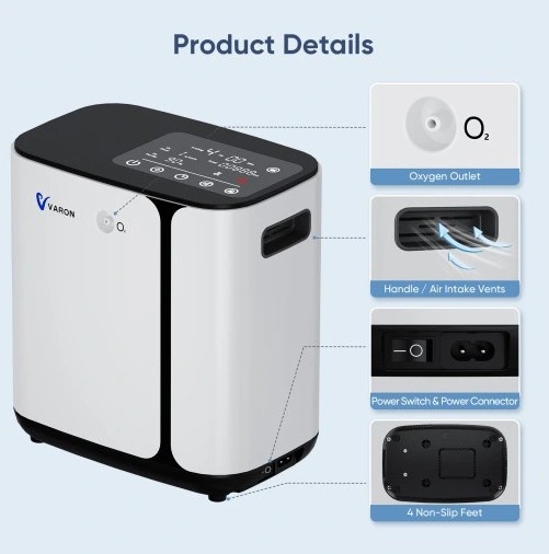 Kyslikový koncentrátor s diaľkovým ovlád. + OXYMETER ZADARMO - 4