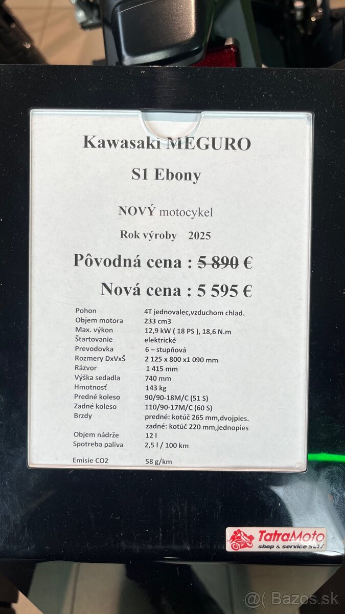 Kawasaki MEGURO S1 Ebony - nová - 4