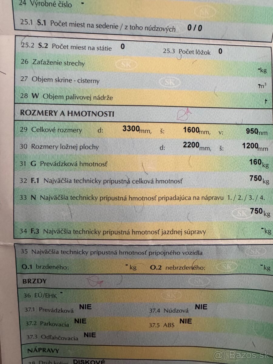 Predám prívesny vozik sklapaci 750kg - 4