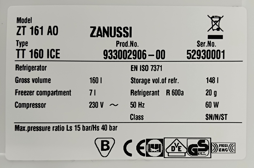 Predám ZANUSSI ZT 161 AO - 4