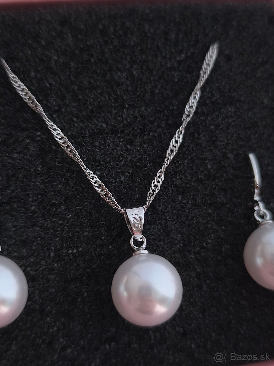 Šperková súprava zo striebra 925 s perlami - 4