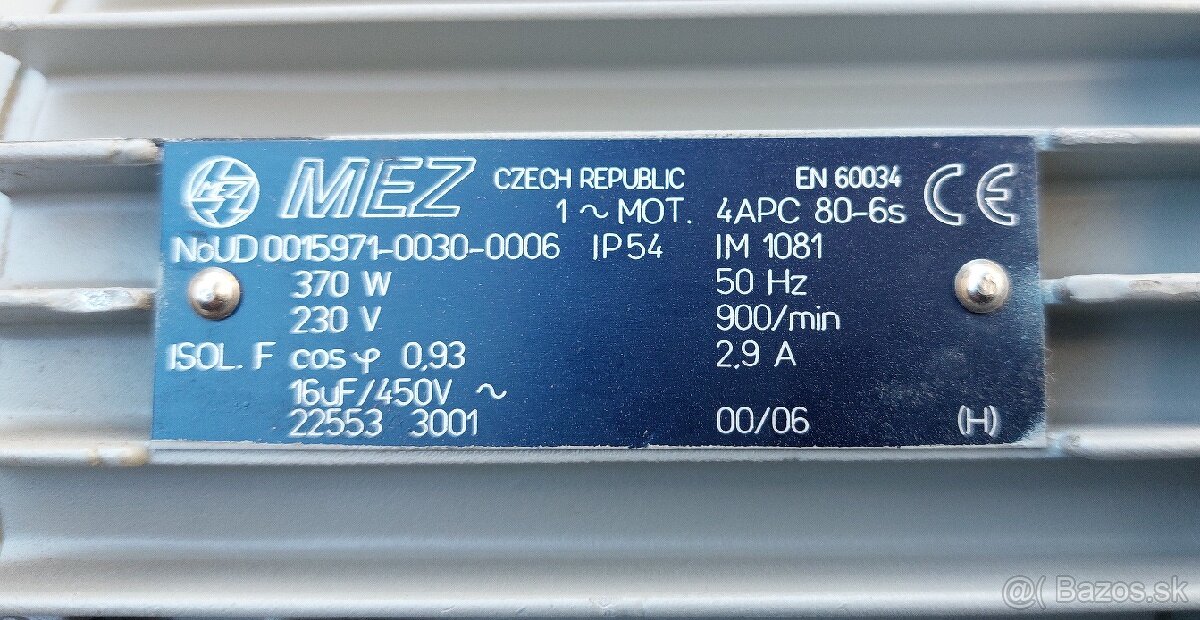 Motor 230V 0,37kW - 4