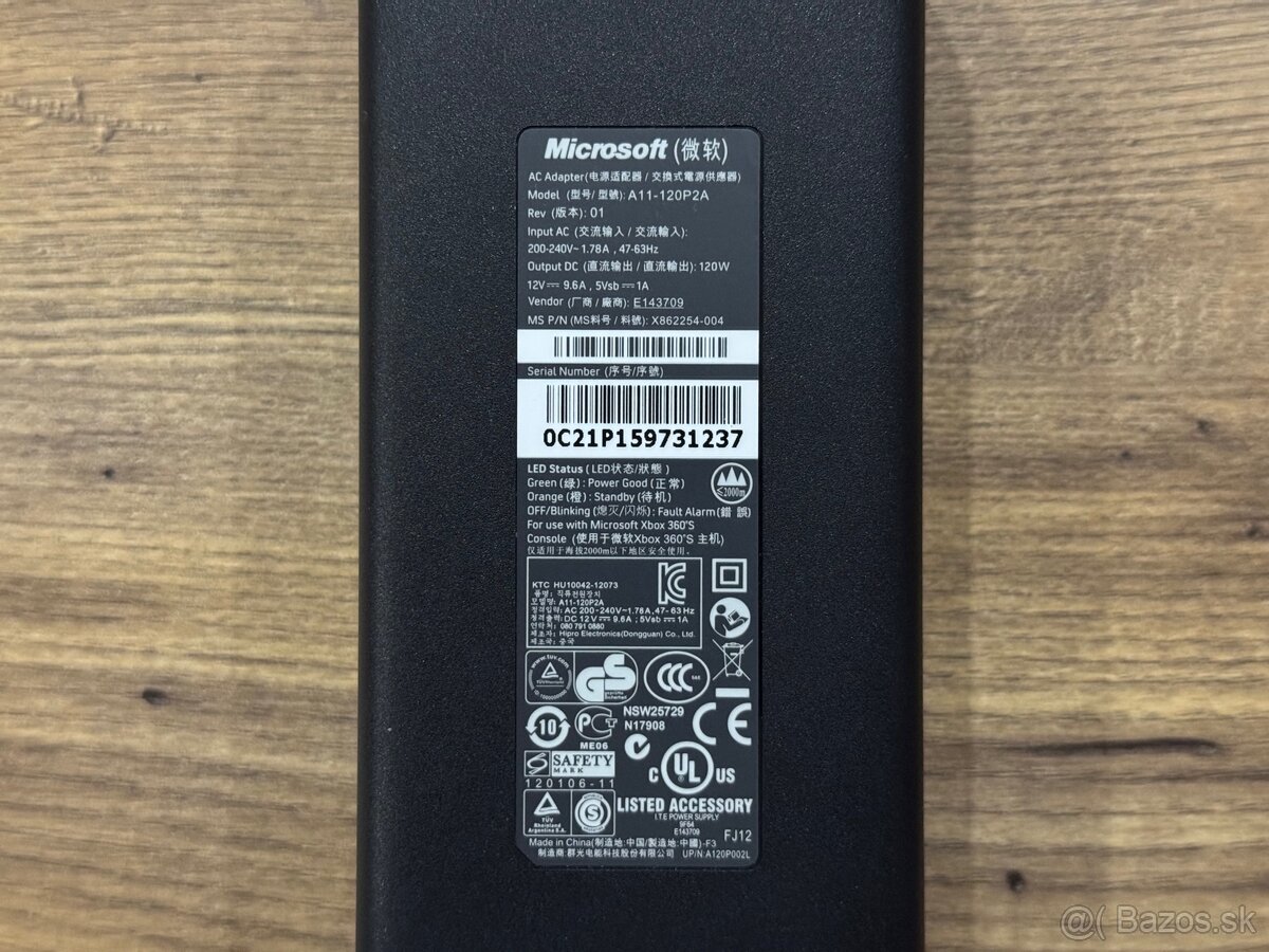 Originál napájací adaptér na XBOX 360 Slim - 4