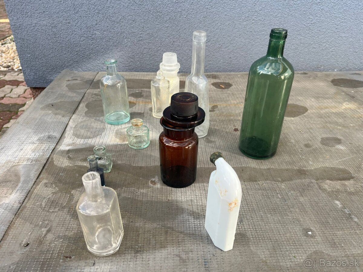 Predám staré zberateľské lekárenské a liehové fľaštičky - 4