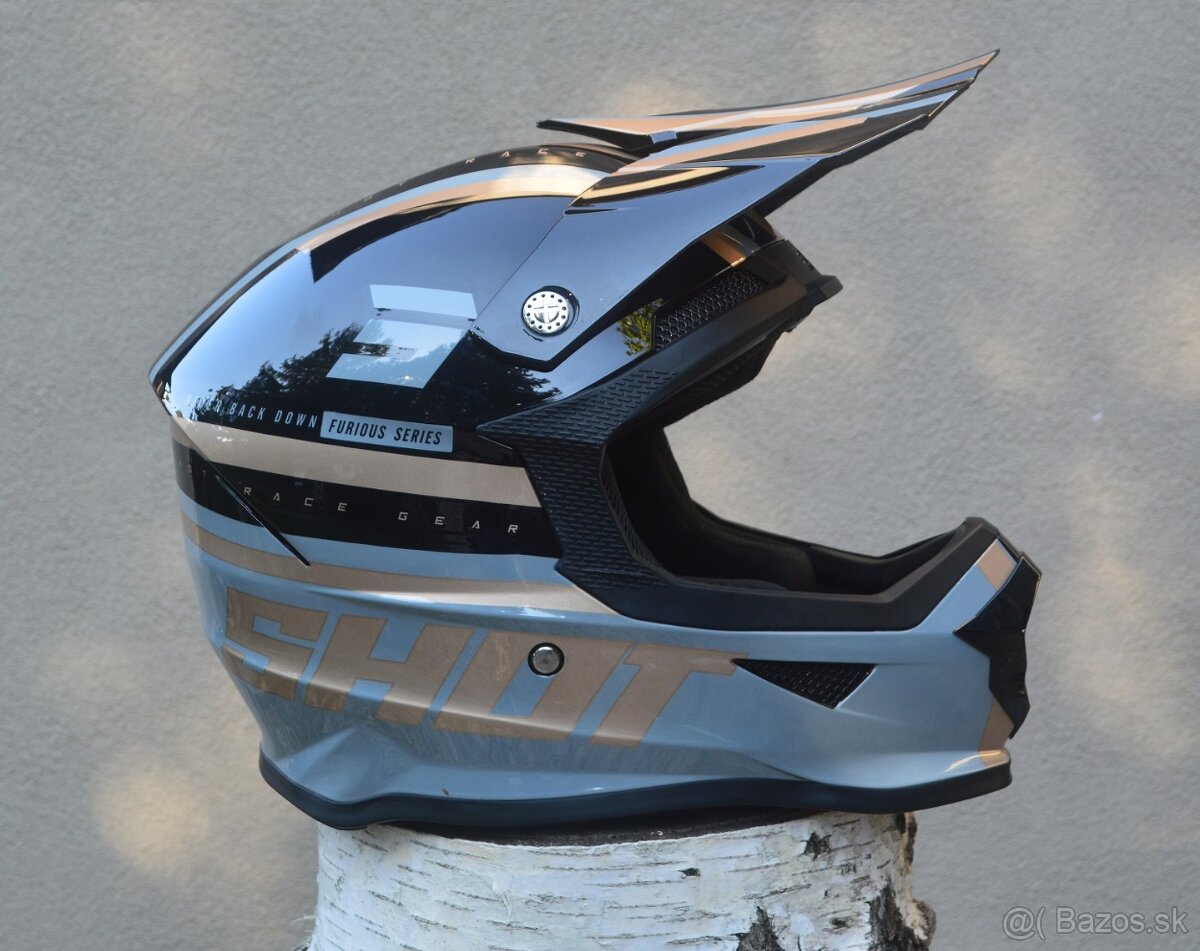 Prilba SHOT šedo čierna - 4