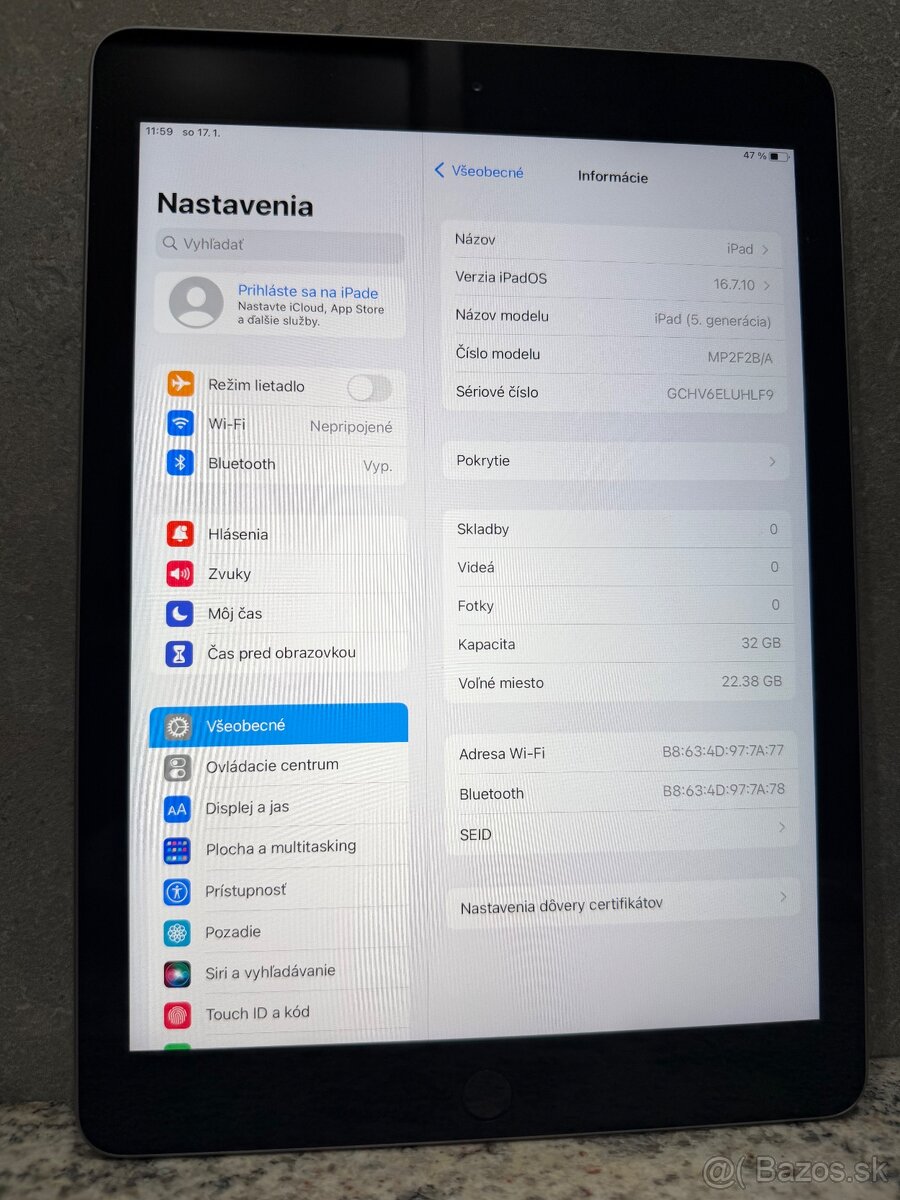Apple iPad 5.Gen 32gb Wi-Fi Spacegray 33cyklov - 4