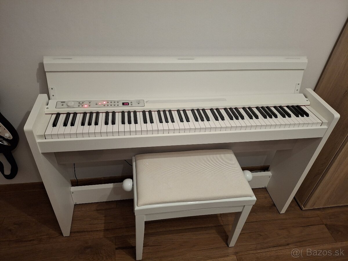 Predám digitálne piano KORG LP-380 WH + stolička - 4