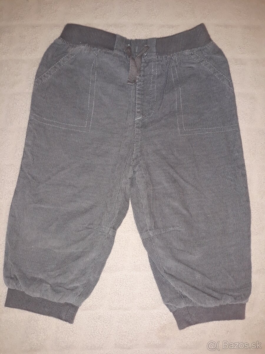 Menčestrové nohavice v.74 - 2ks - 4