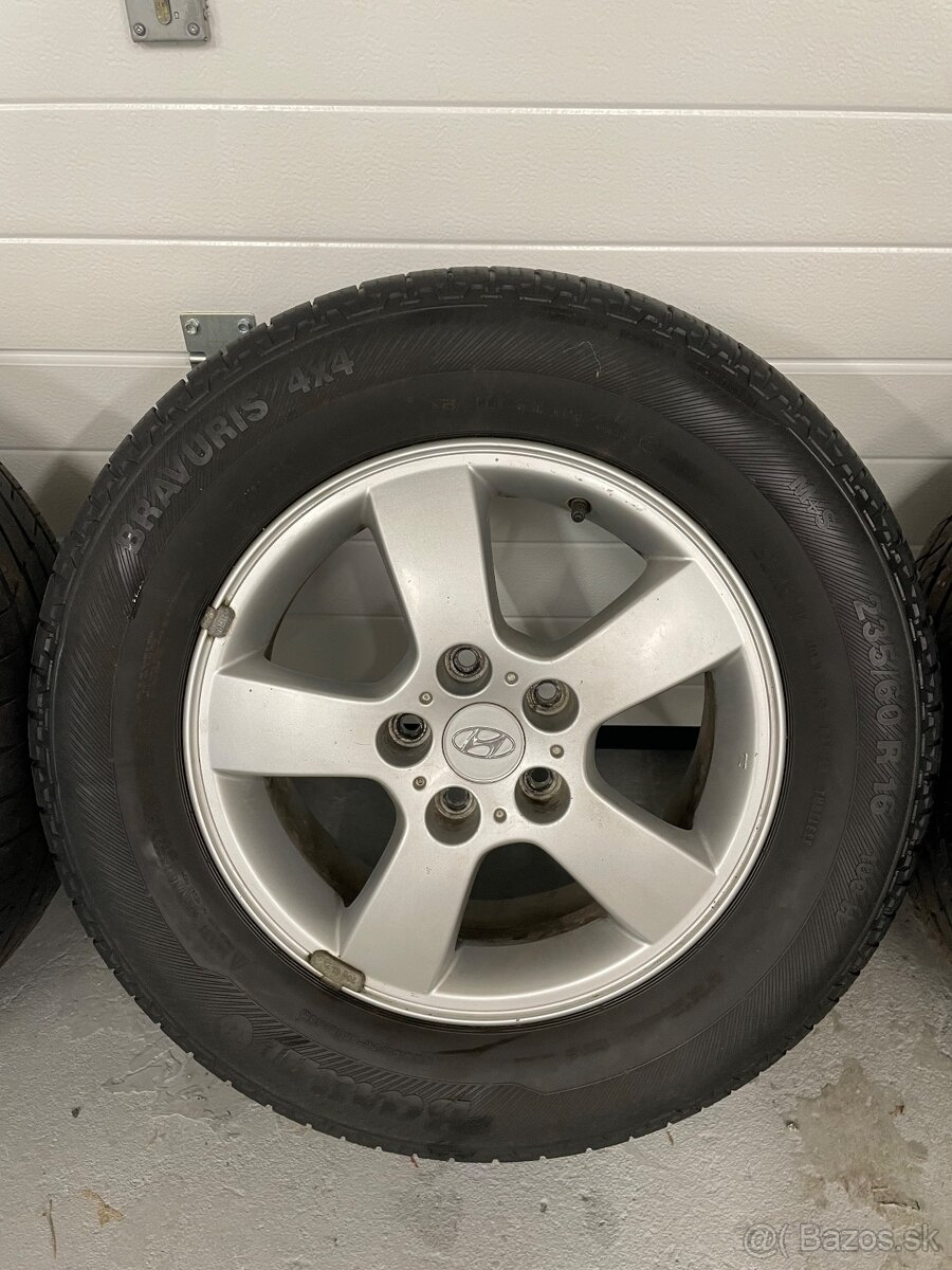 Alu disky Hyundai 5x114,3 r16 + letné pneu - 4