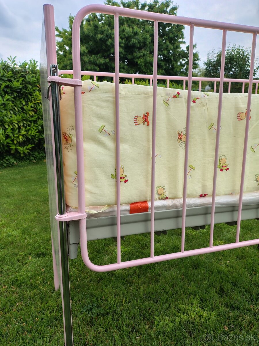 Retro detska postieľka ružová - 4