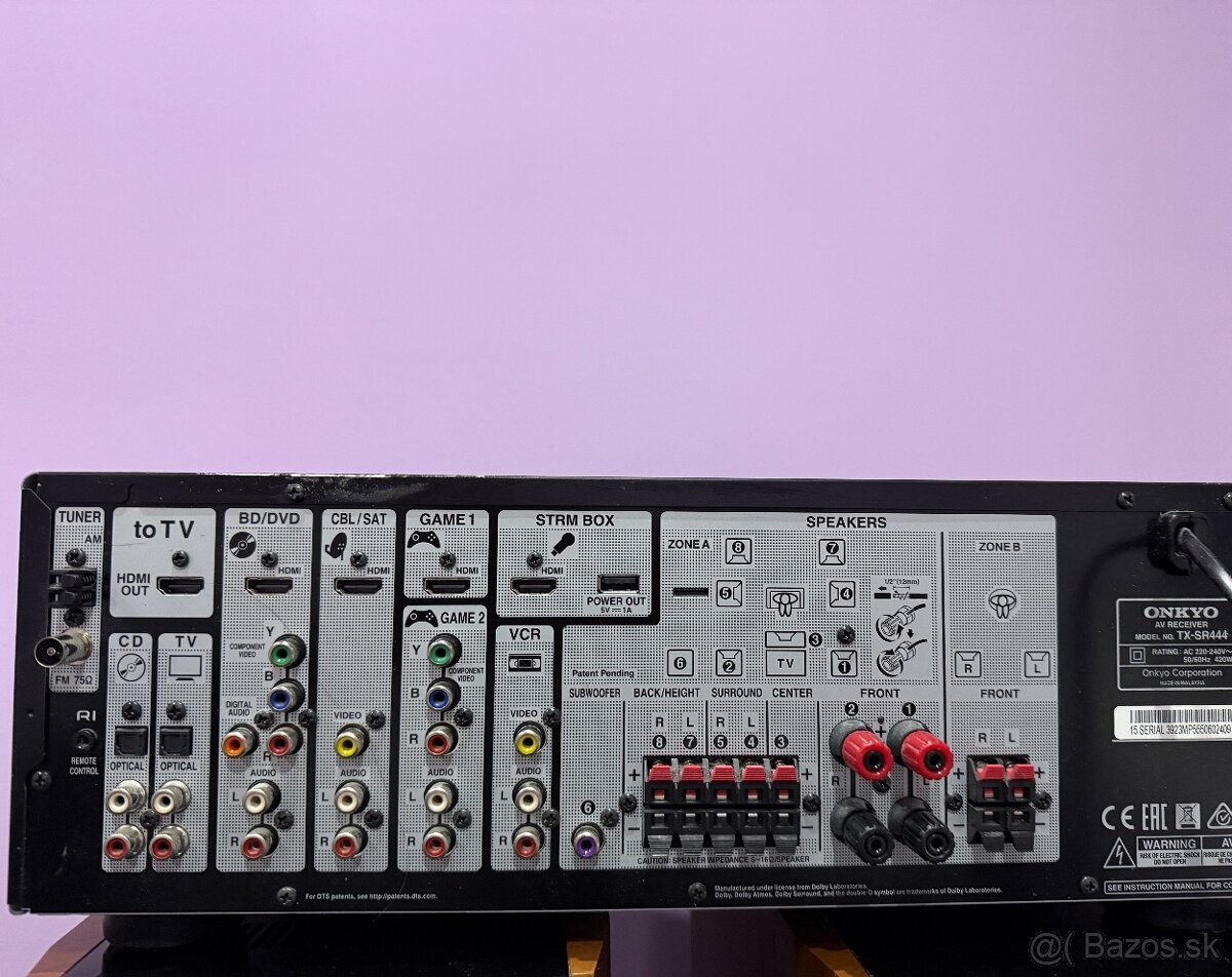 Predám domáce kino Jamo 5.1 + AV receiver ONKYO TX-SR444 - 4