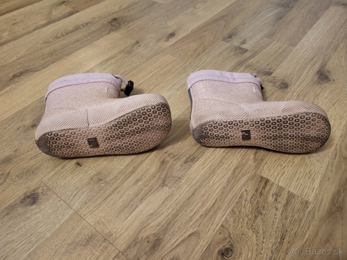 Detské barefoot gumáky Bundgaard Malik Rose Sparkle - 4