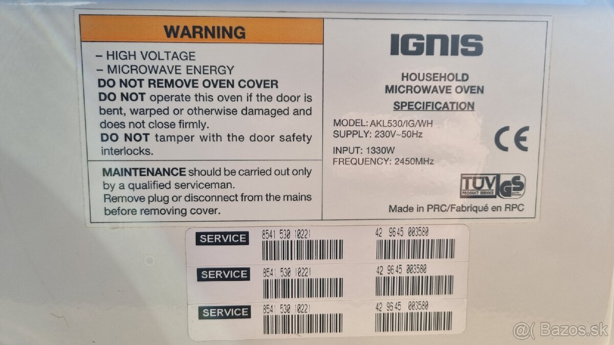 NA ODPAL Mikrovlnna rúra zn. Ignis - 4