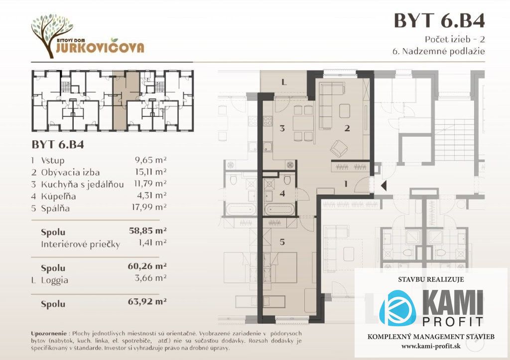 Jurkovičova Nitra – praktické bývanie, novostavba 2i byt - 4