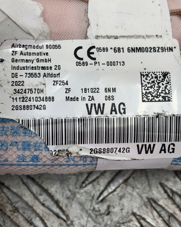 VW Polo 2g 2017- ľavý a pravý stropný airbag cena za ks - 4