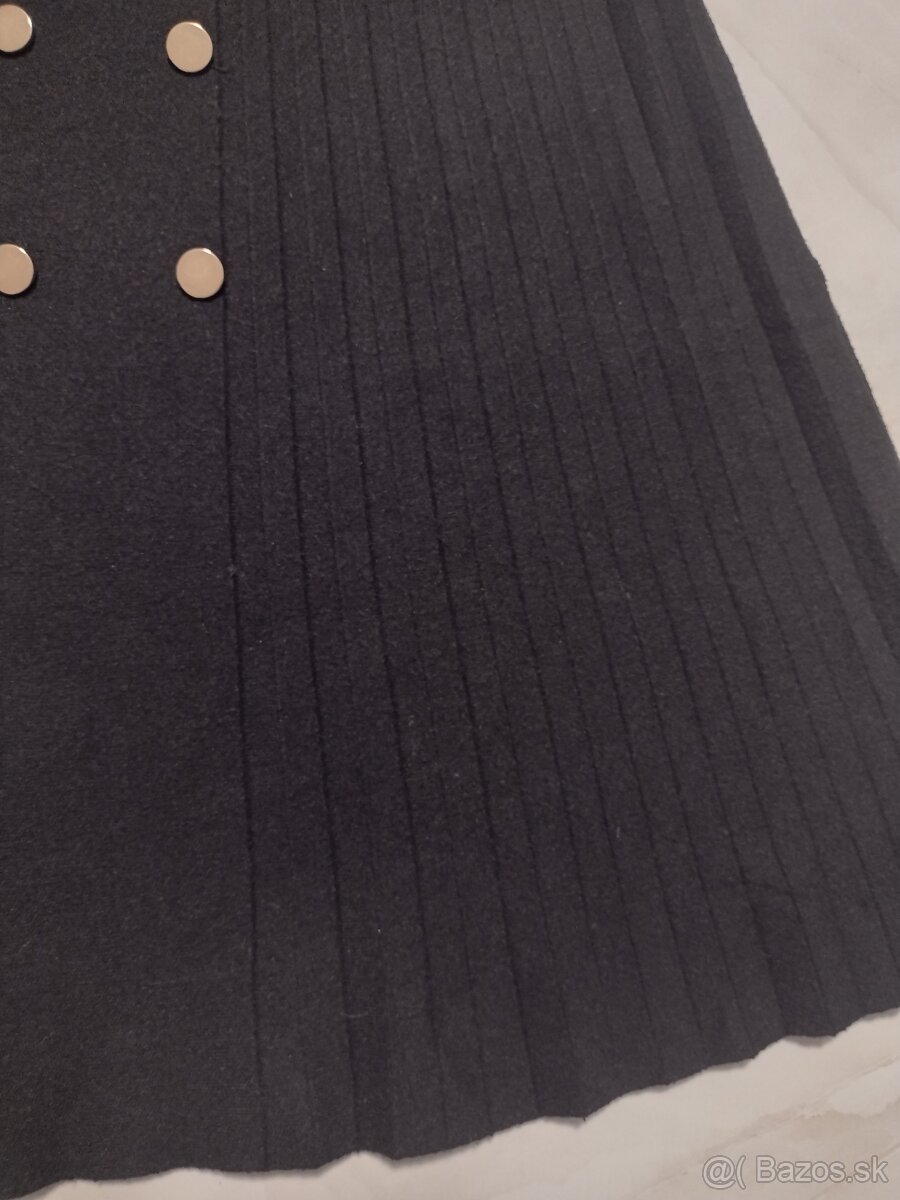 Vlnená plisovaná sukňa - 4