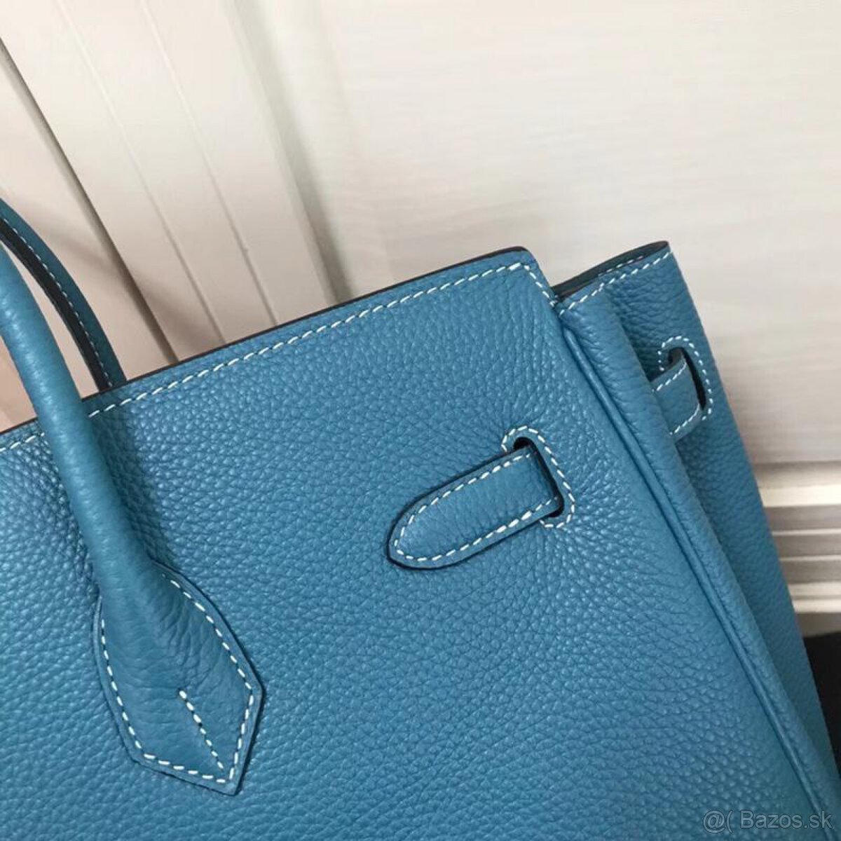 Kabelka Hermès Birkin 30 talianská modrá - 4