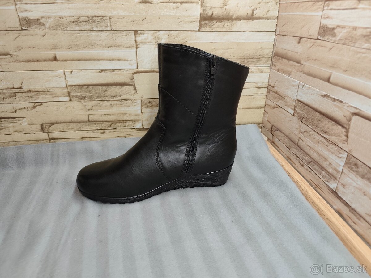 Rieker 38 - dámske kožené zateplené čižmy - 4